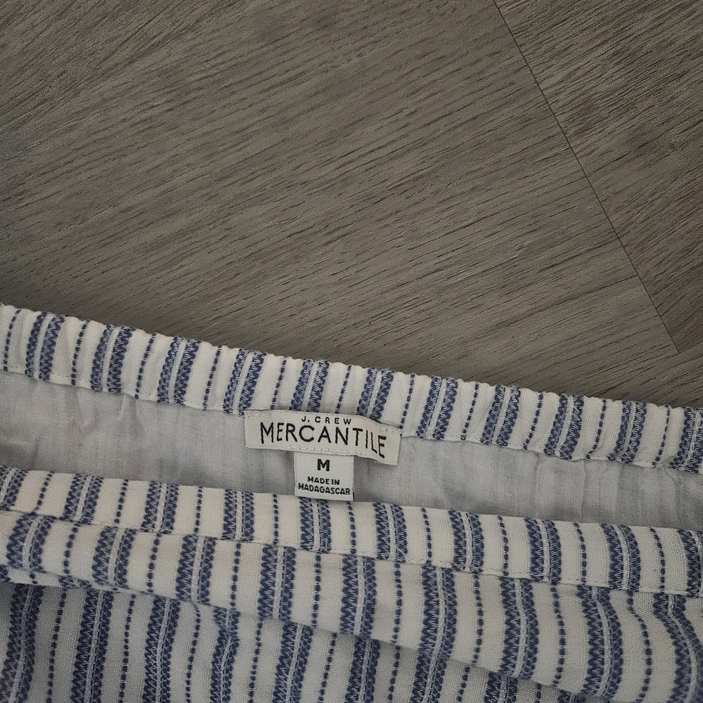 🌿J. CREW Blue and White Striped Mini Skirt - Picture 2 of 2